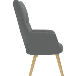 vidaXL Relaxstoel stof donkergrijs