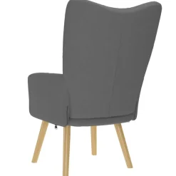 vidaXL Relaxstoel stof donkergrijs