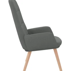 vidaXL Relaxstoel stof donkergrijs
