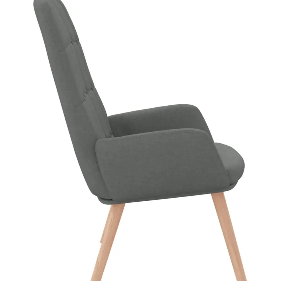 vidaXL Relaxstoel stof donkergrijs