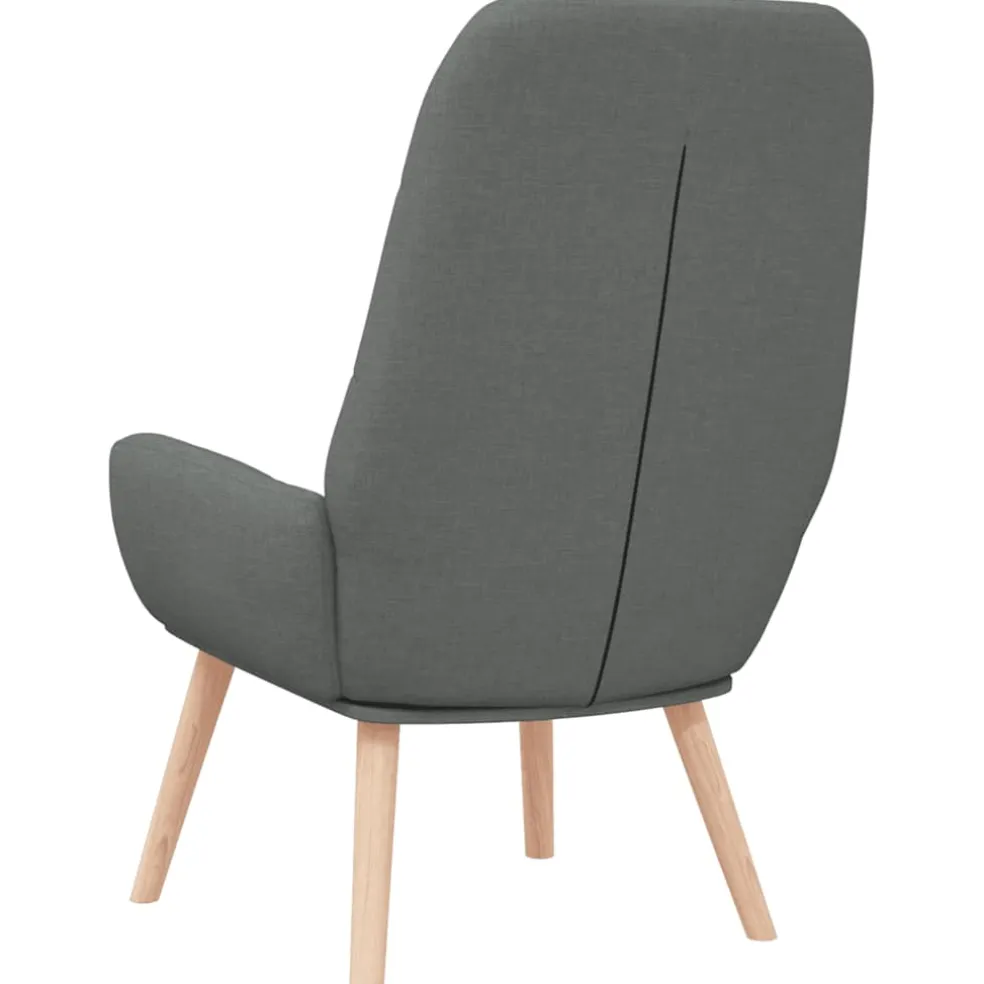 vidaXL Relaxstoel stof donkergrijs