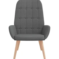 vidaXL Relaxstoel stof donkergrijs