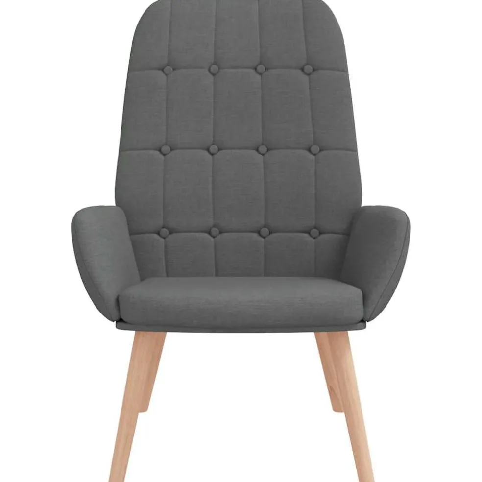 vidaXL Relaxstoel stof donkergrijs