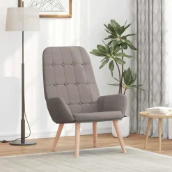 vidaXL Relaxstoel stof taupe