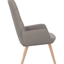 vidaXL Relaxstoel stof taupe