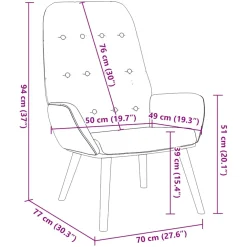 vidaXL Relaxstoel stof taupe