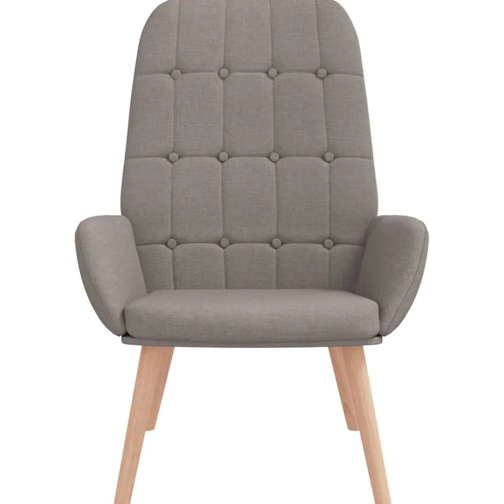 vidaXL Relaxstoel stof taupe