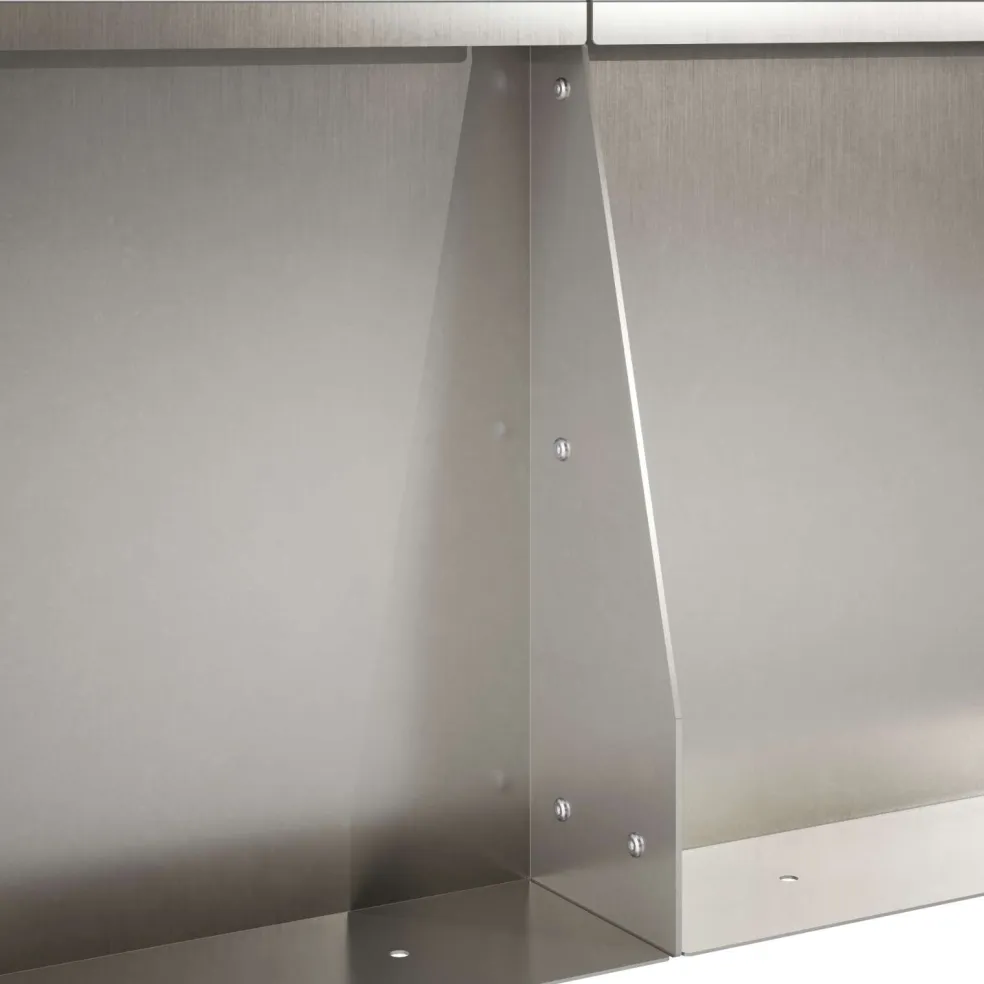 vidaXL Retentiewall 4 st 100 x 100 x 30 cm Roestvrij staal zilver