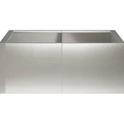 vidaXL Retentiewall 4 st 100 x 100 x 30 cm Roestvrij staal zilver