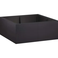 vidaXL Retentiewall 4 st 100 x 100 x 30 cm Staal Zwart