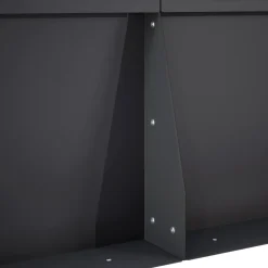 vidaXL Retentiewall 4 st 100 x 100 x 30 cm Staal Zwart