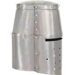 vidaXL Ridderhelm middeleeuws replica LARP staal zilverkleurig