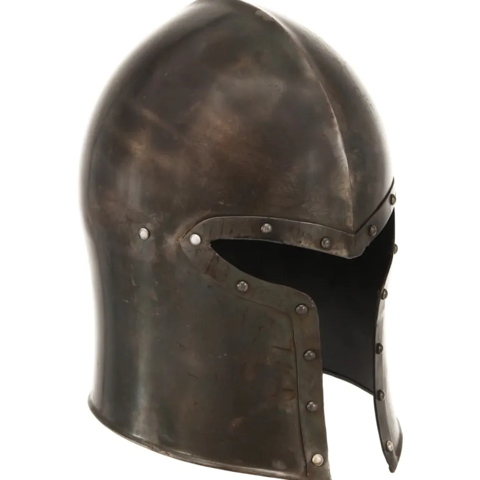 vidaXL Ridderhelm middeleeuws replica LARP staal zilverkleurig