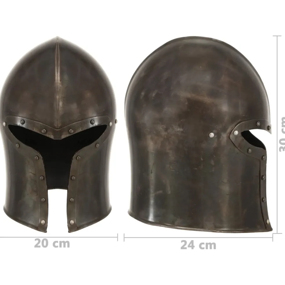 vidaXL Ridderhelm middeleeuws replica LARP staal zilverkleurig