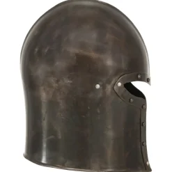 vidaXL Ridderhelm middeleeuws replica LARP staal zilverkleurig
