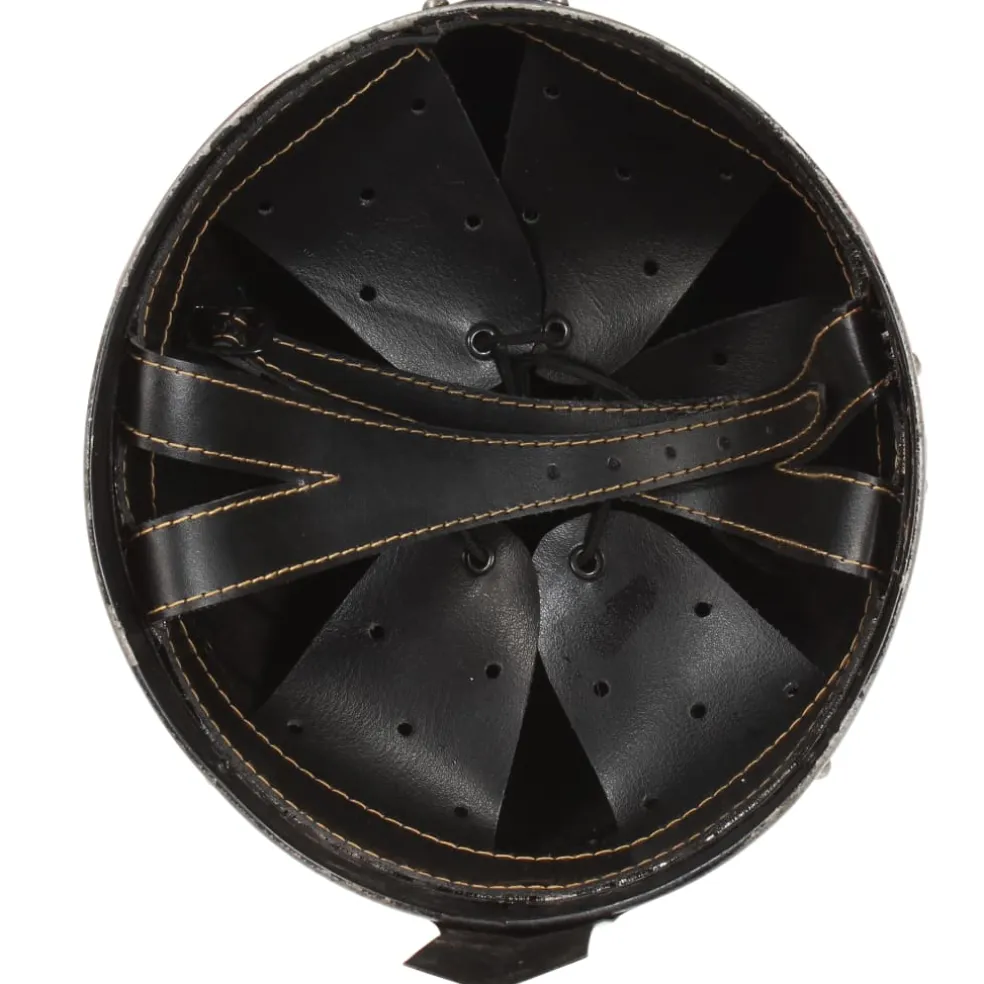 vidaXL Ridderhelm middeleeuws replica LARP staal zilverkleurig