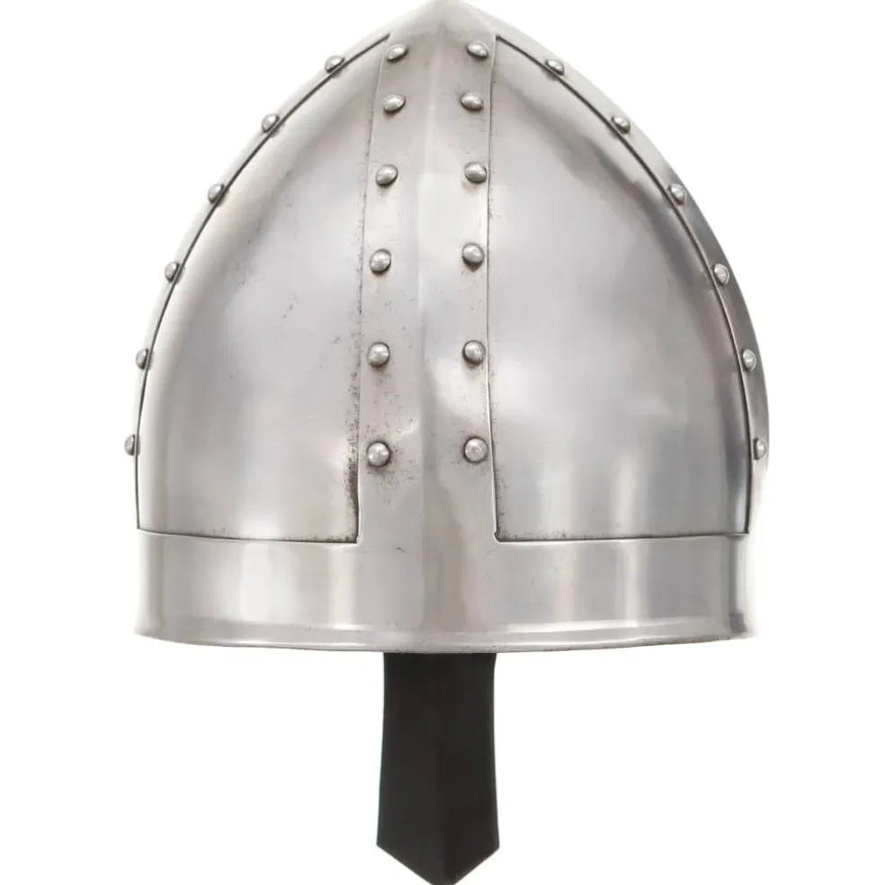 vidaXL Ridderhelm middeleeuws replica LARP staal zilverkleurig
