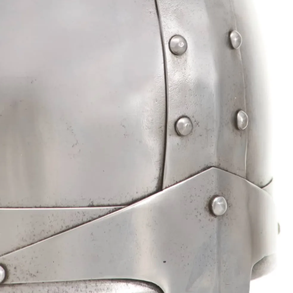 vidaXL Ridderhelm middeleeuws replica LARP staal zilverkleurig