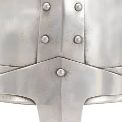 vidaXL Ridderhelm middeleeuws replica LARP staal zilverkleurig