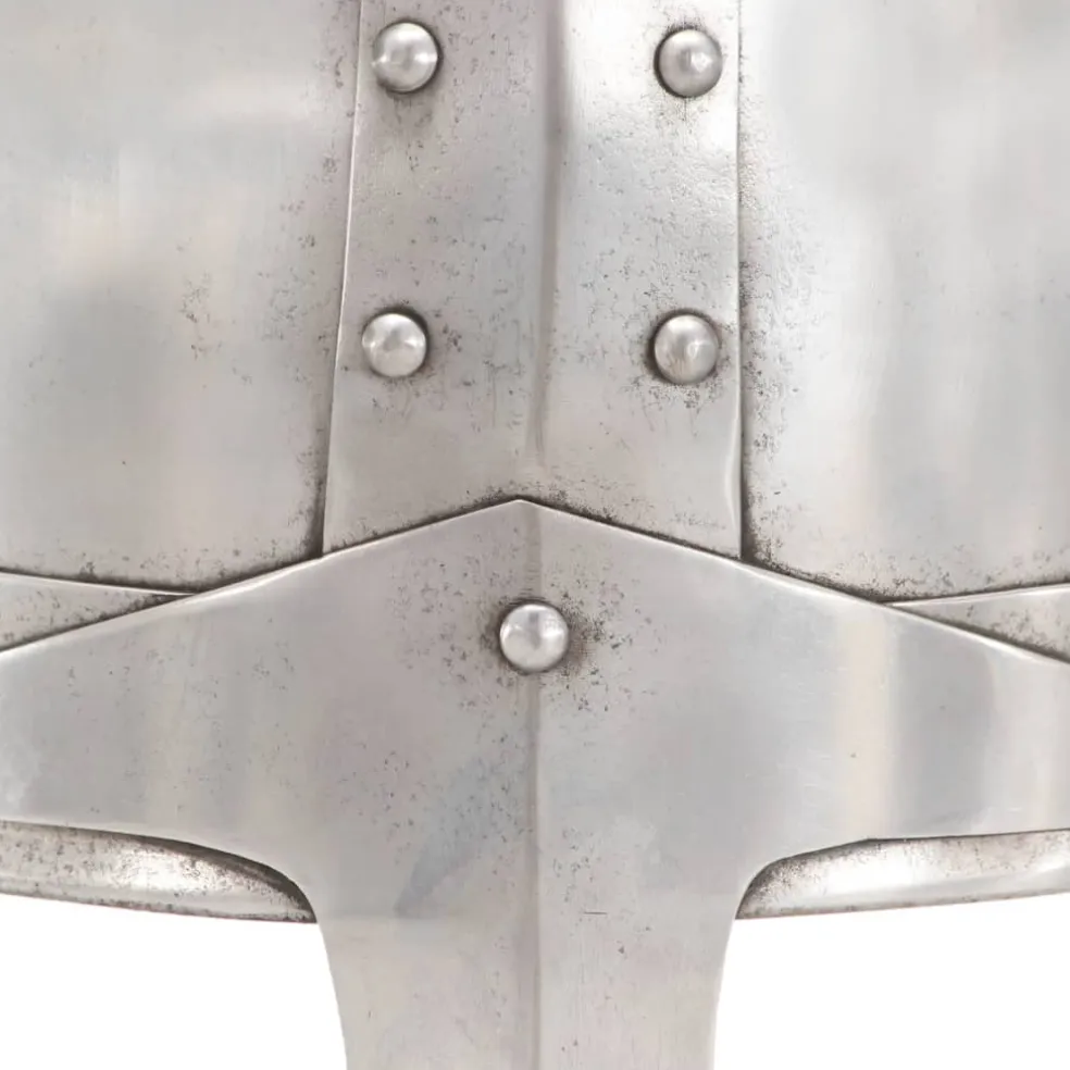 vidaXL Ridderhelm middeleeuws replica LARP staal zilverkleurig