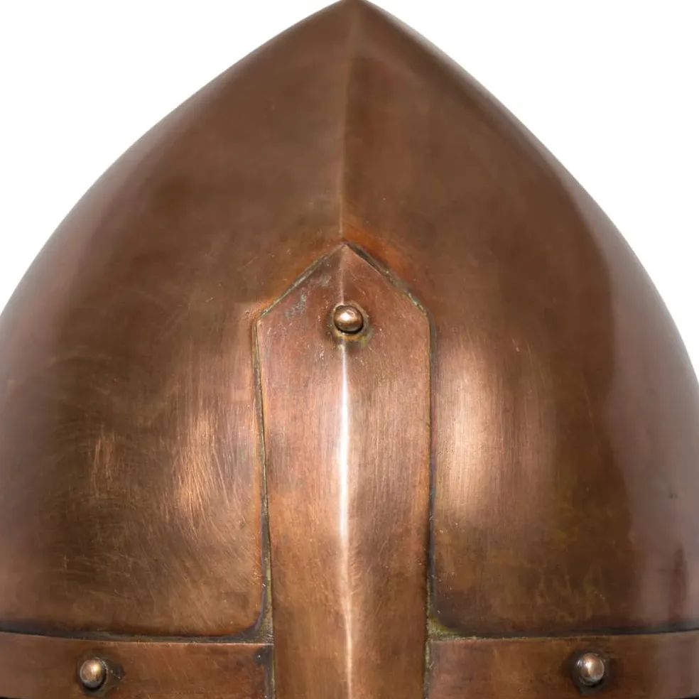 vidaXL Ridderhelm middeleeuws replica LARP staal koperkleurig