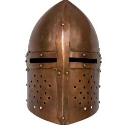 vidaXL Ridderhelm middeleeuws replica LARP staal koperkleurig