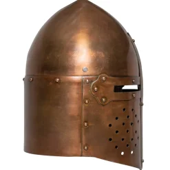 vidaXL Ridderhelm middeleeuws replica LARP staal koperkleurig