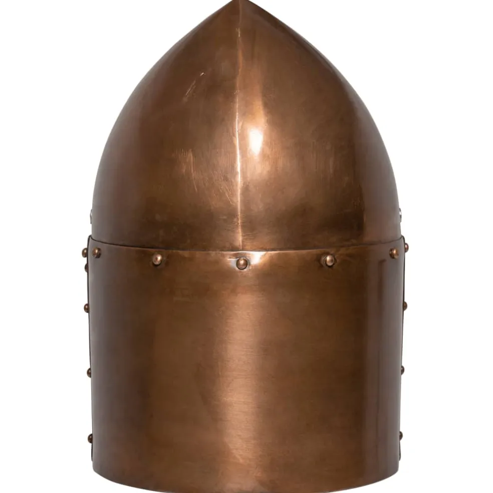 vidaXL Ridderhelm middeleeuws replica LARP staal koperkleurig