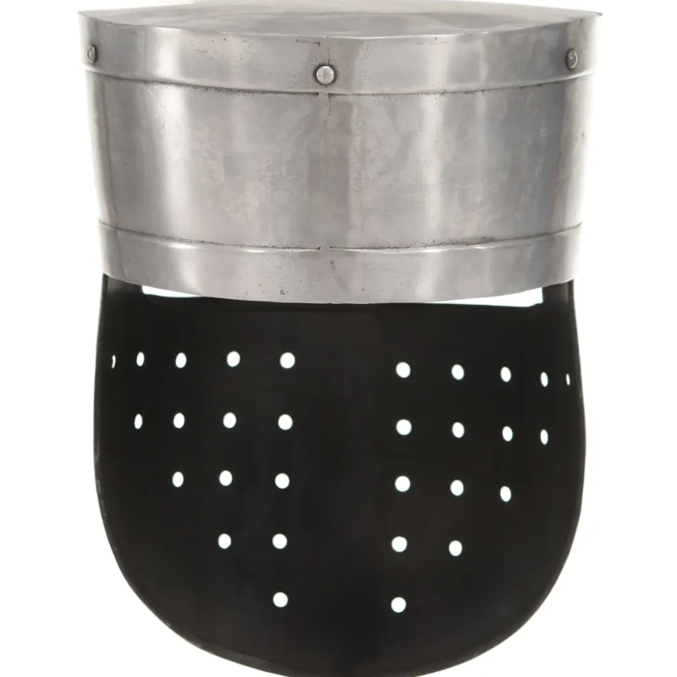 vidaXL Ridderhelm middeleeuws replica LARP staal zilverkleurig