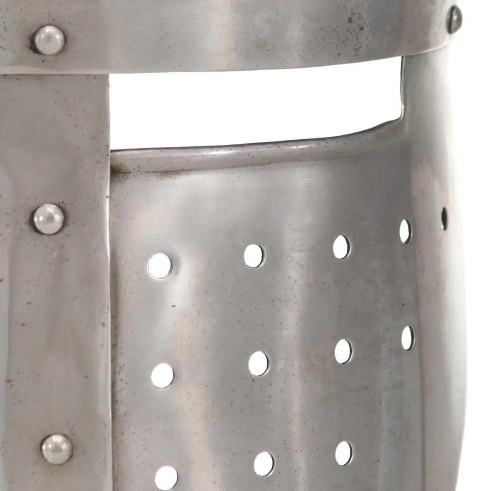 vidaXL Ridderhelm middeleeuws replica LARP staal zilverkleurig