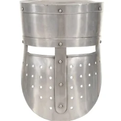 vidaXL Ridderhelm middeleeuws replica LARP staal zilverkleurig