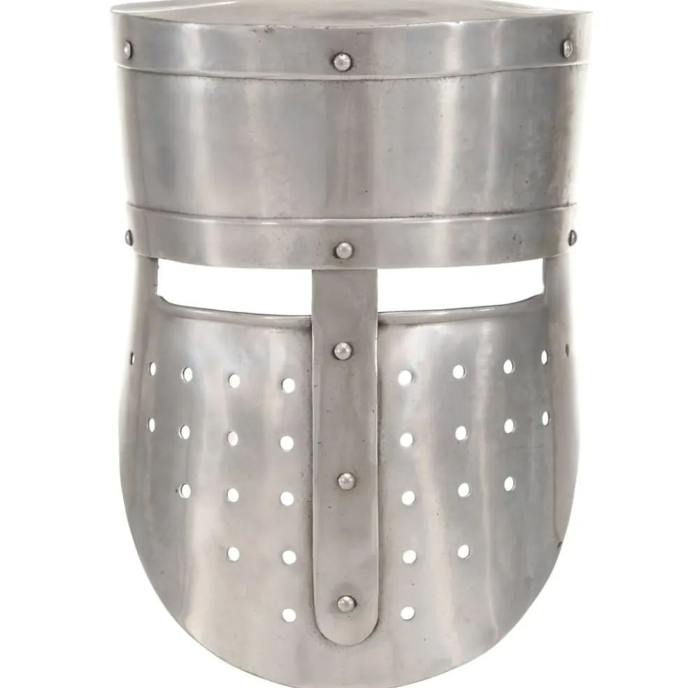 vidaXL Ridderhelm middeleeuws replica LARP staal zilverkleurig