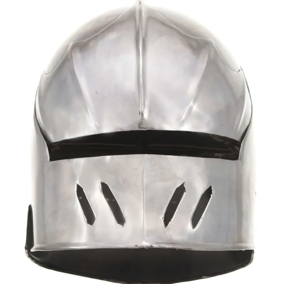 vidaXL Ridderhelm middeleeuws replica LARP staal zilverkleurig