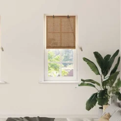 vidaXL Rolgordijn Bruin 60 x 160 cm Bamboe