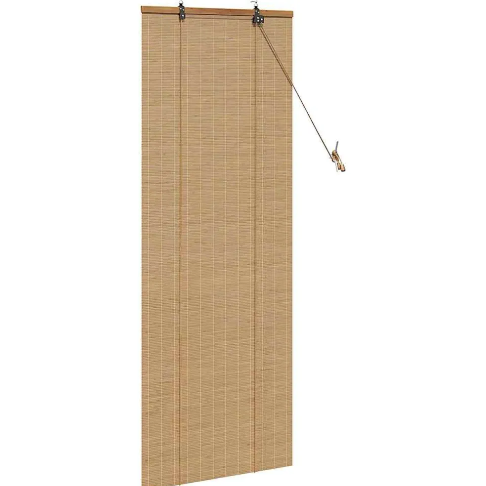 vidaXL Rolgordijn Bruin 60 x 160 cm Bamboe