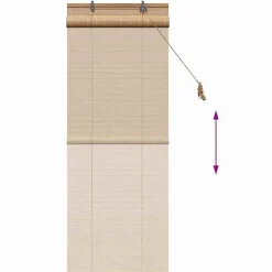 vidaXL Rolgordijn Bruin 60 x 160 cm Bamboe