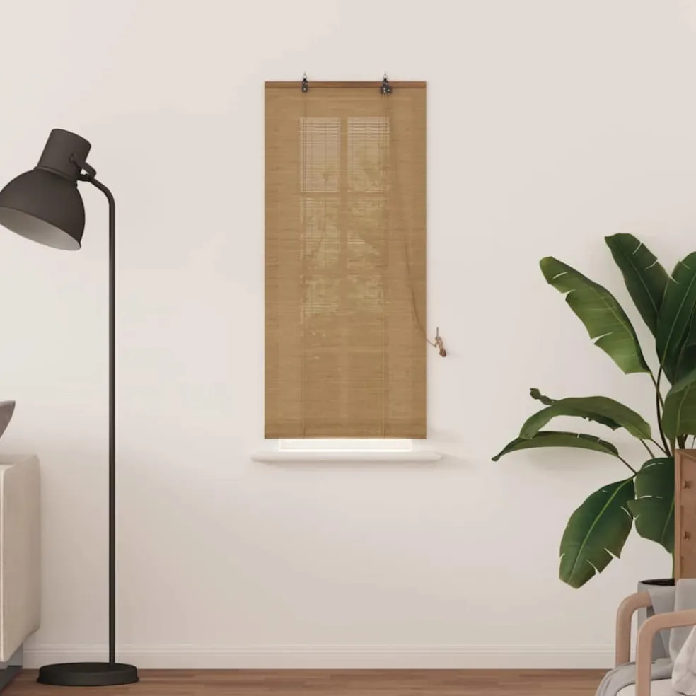 vidaXL Rolgordijn Bruin 60 x 160 cm Bamboe