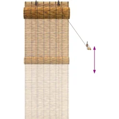vidaXL Rolgordijn Bruin 60 x 160 cm Riet