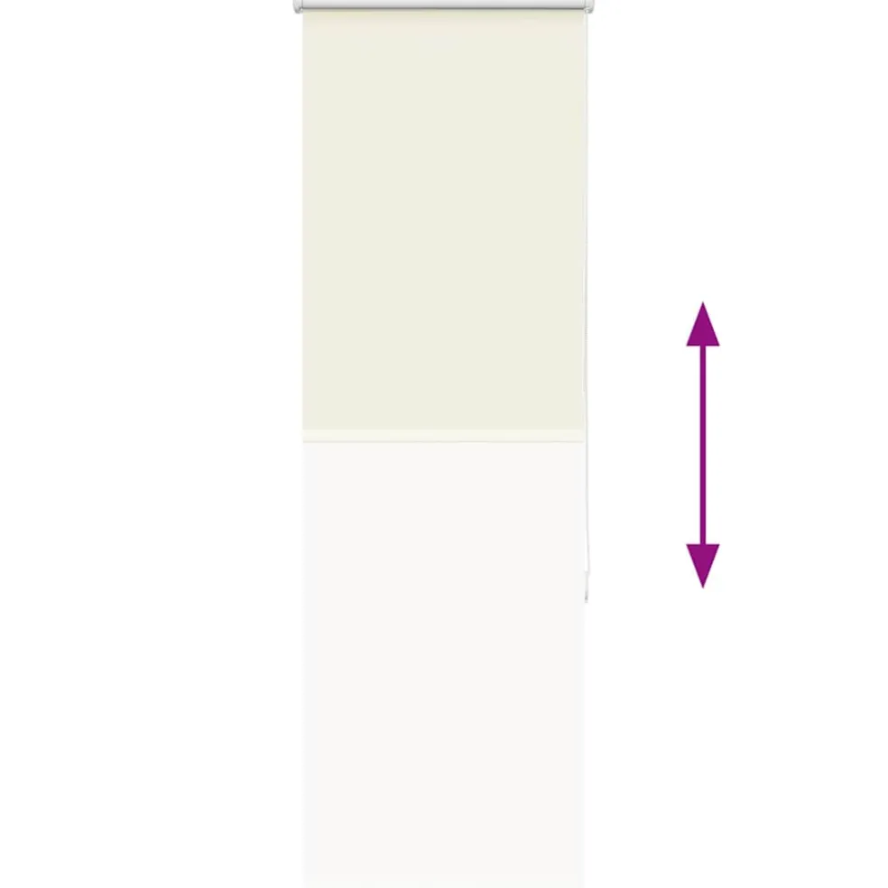 vidaXL Rolgordijn verduisterend 40x130 cm stofbreedte gebroken wit