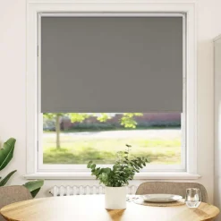 vidaXL Rolgordijn verduisterend 105x130 cm stofbreedte 100,7 cm grijs