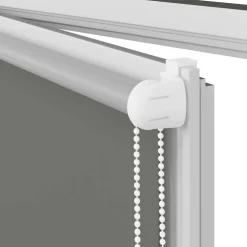vidaXL Rolgordijn verduisterend 105x130 cm stofbreedte 100,7 cm grijs