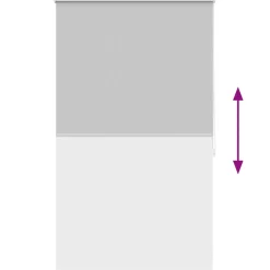 vidaXL Rolgordijn verduisterend 84,4 x 175 cm stofbreedte 80 cm grijs