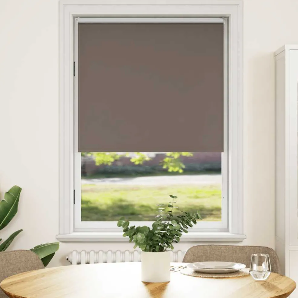 vidaXL Rolgordijn verduisterend 84,4 x 175 cm stofbreedte 80 cm koffiebruin