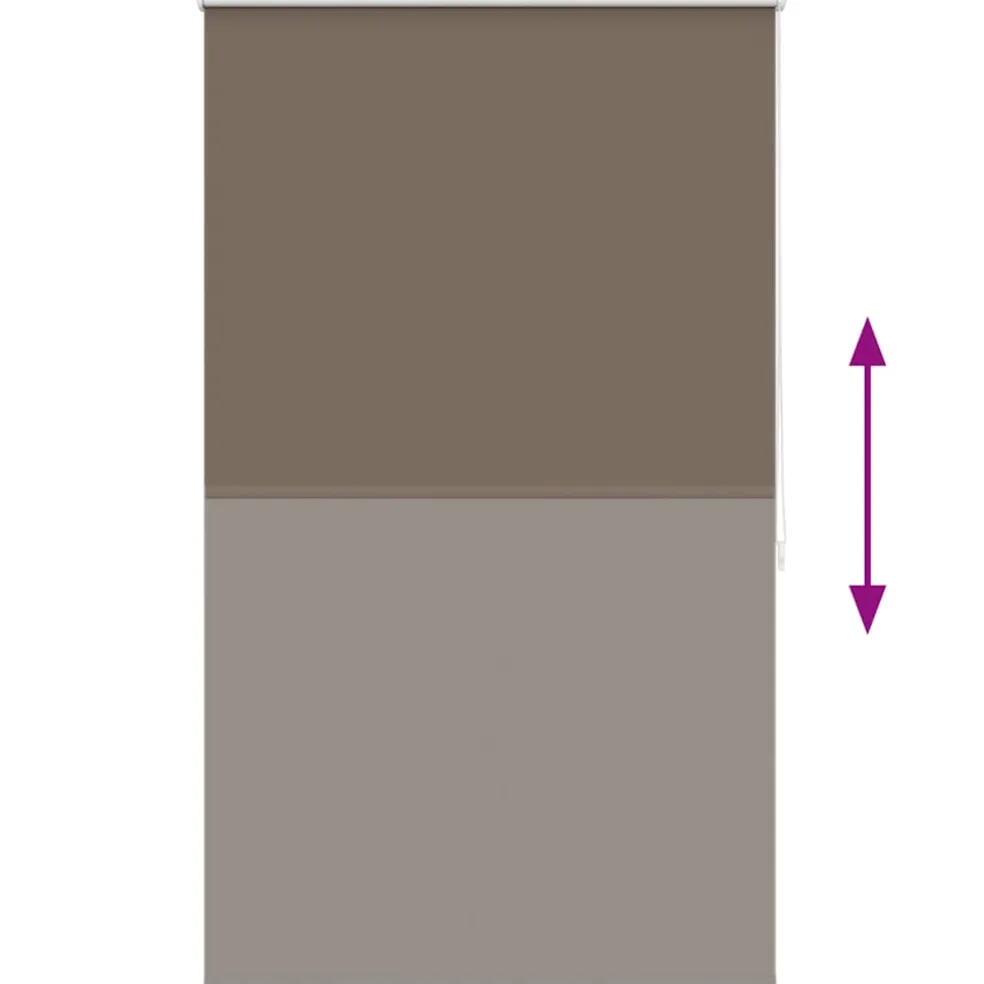 vidaXL Rolgordijn verduisterend 84,4 x 175 cm stofbreedte 80 cm koffiebruin