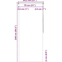 vidaXL Rolgordijn voor douche 80x240 cm splash