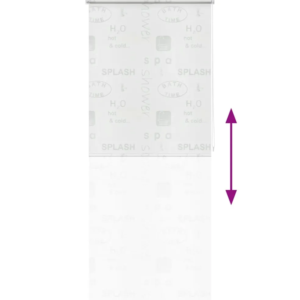 vidaXL Rolgordijn voor douche 80x240 cm splash