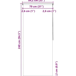 vidaXL Rolgordijn voor douche 80x240 cm zeester