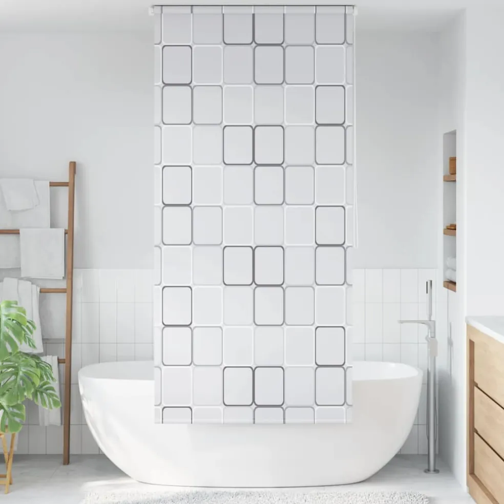 vidaXL Rolgordijn voor douche 80x240 cm wit