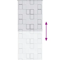 vidaXL Rolgordijn voor douche 80x240 cm wit