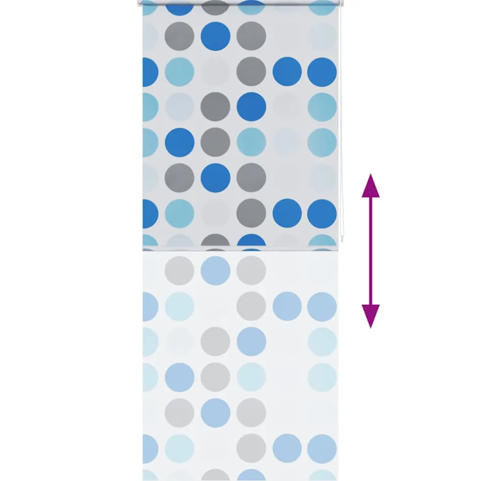 vidaXL Rolgordijn voor douche 80x240 cm cirkel